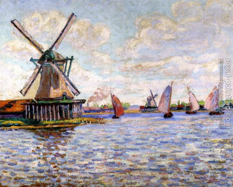 Armand Guillaumin : Windmills in Holland